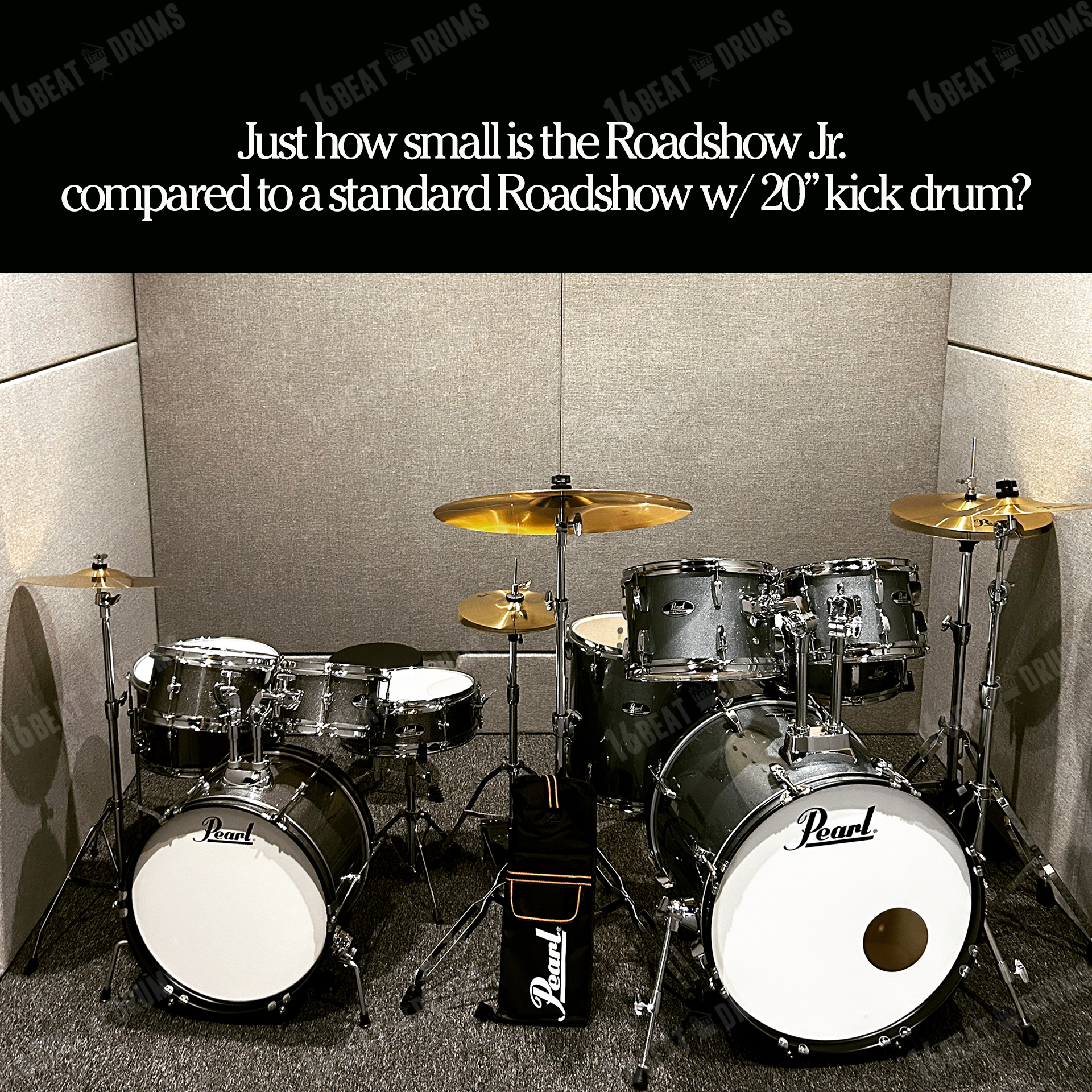 Pearl Drums Roadshow Junior series complete 5 pc drumset with 16 Pearl Drums Roadshow Junior series complete 5 pc drumset with 16