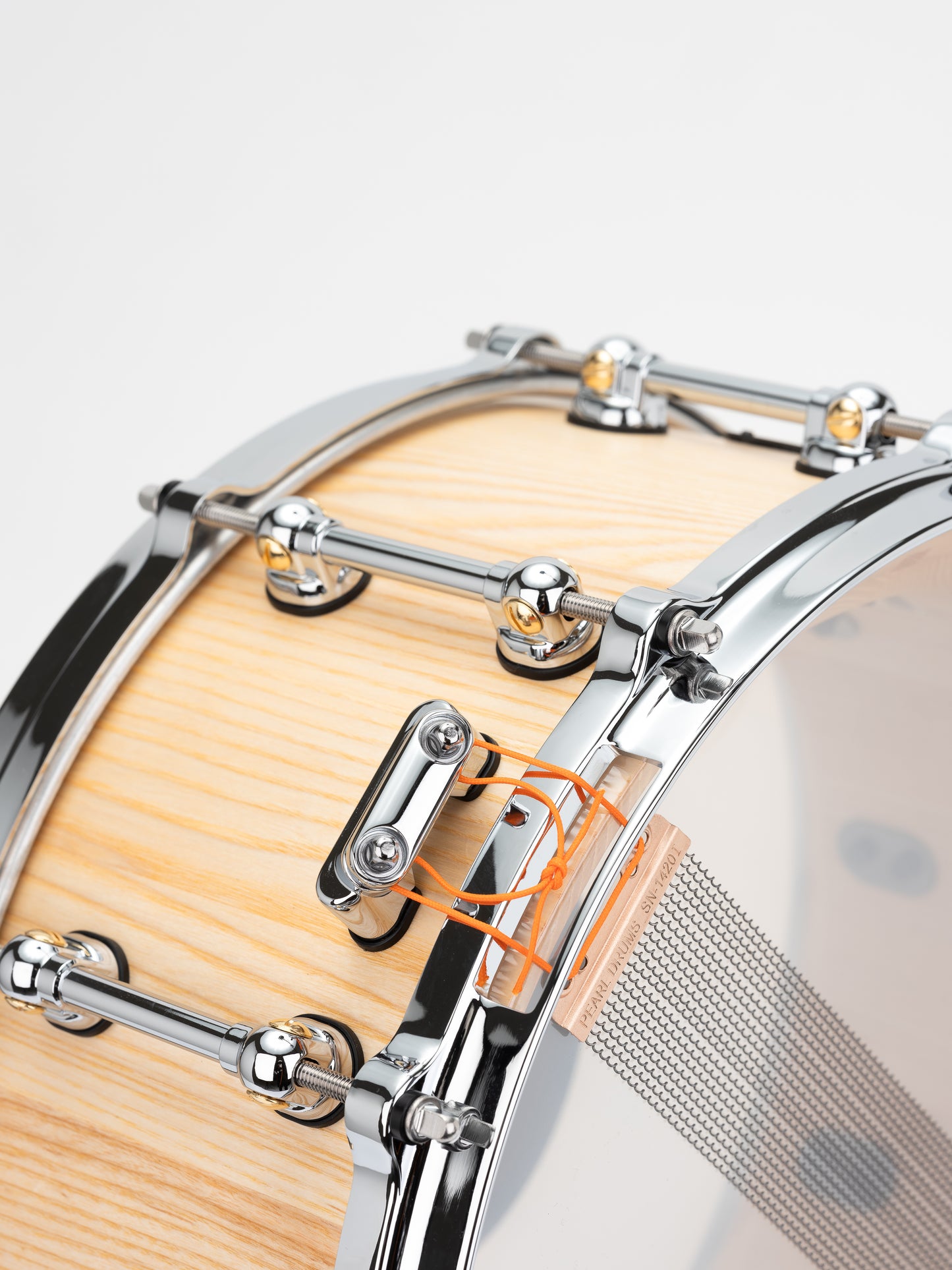 Pearl StaveCraft Ashwood w/ Makha DadoLoc Snare Drum, Hand Rubbed Natural Ash 14"x6.5" SCD1465AW