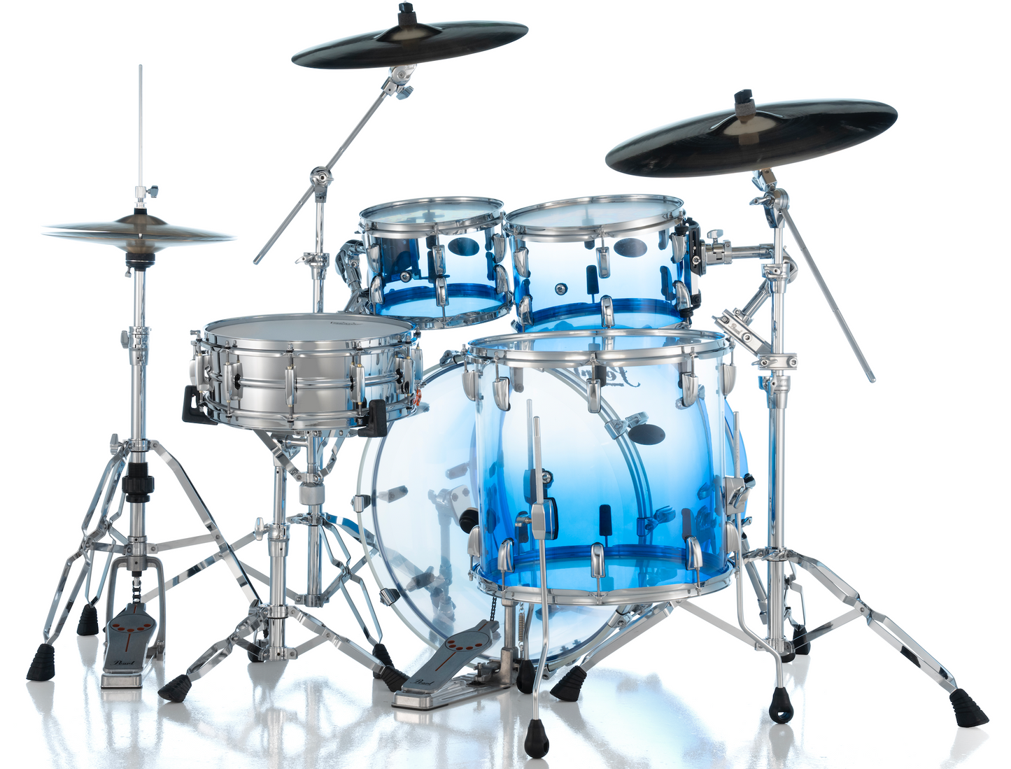 Pearl Drums Crystal Beat Seamless Acrylic in Glacier Fade CRB-5-Pc-Complete-20/C#780