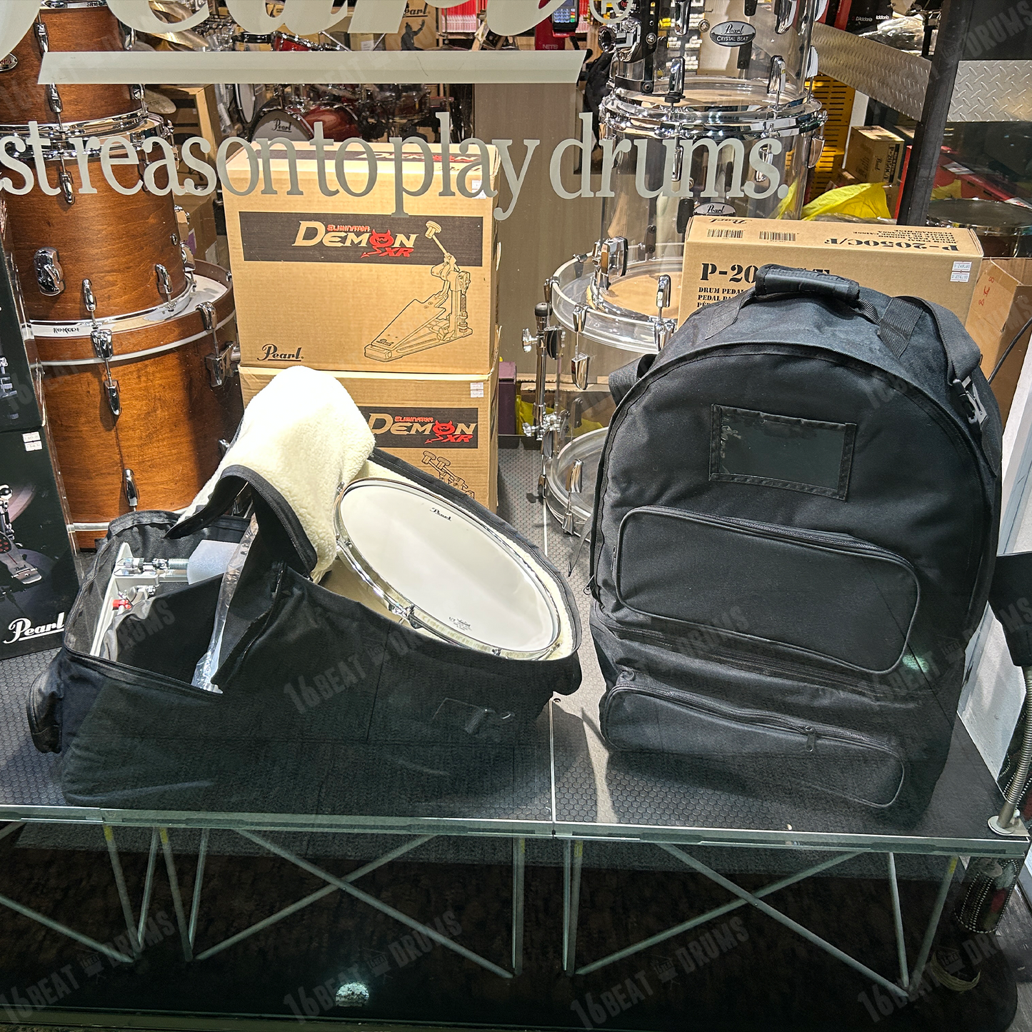 Snare 'n' Double Pedal bag by 16 Beat Drums