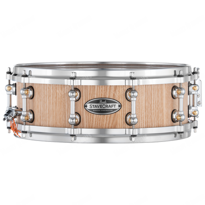 Pearl StaveCraft Ashwood w/ Makha DadoLoc Snare Drum, Hand Rubbed Natural Ash 14"x5" SCD1450AW