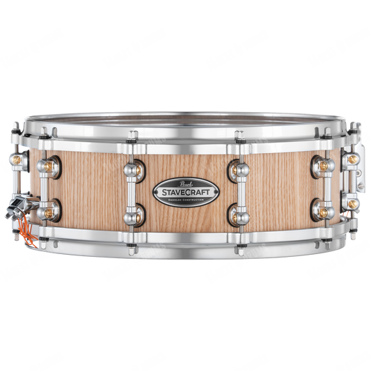 Pearl StaveCraft Ashwood w/ Makha DadoLoc Snare Drum, Hand Rubbed Natural Ash 14"x5" SCD1450AW