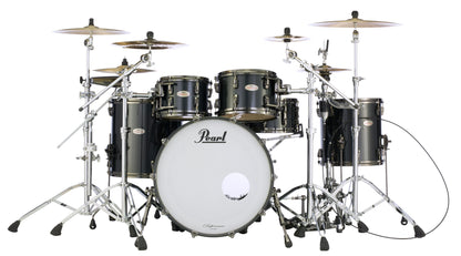 Pearl REFERENCE series in Black Pearl with Black Nickel hardware, complete 5 piece shell set inclusive of matching snare drum