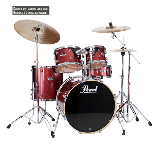 Pearl EXPORT 5 Pc Shell Pack BLACK CHERRY GLITTER (22" kick)