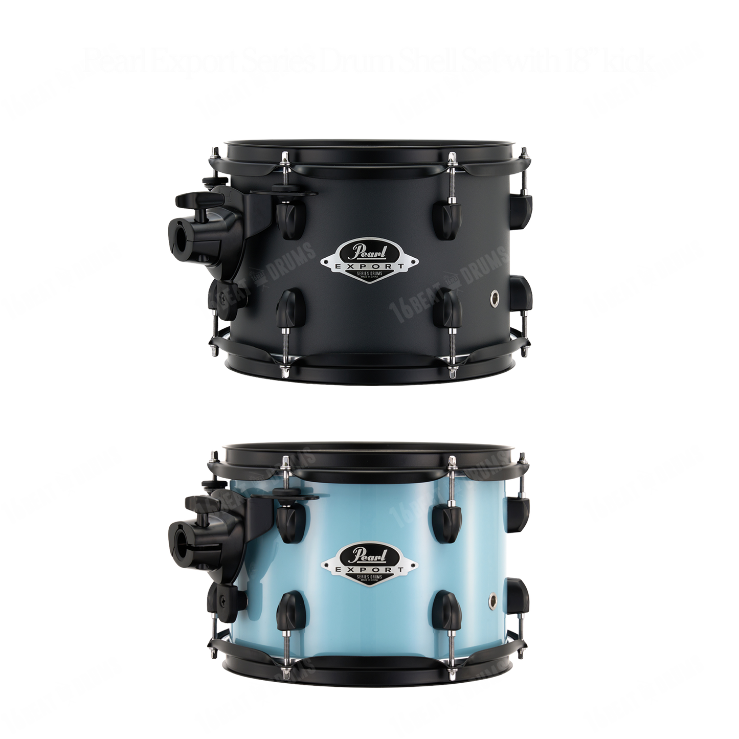 Pearl Drums Export series complete 5 pc drum shell set w/ Black Hardware with 18" kick EXX-785-PN-C