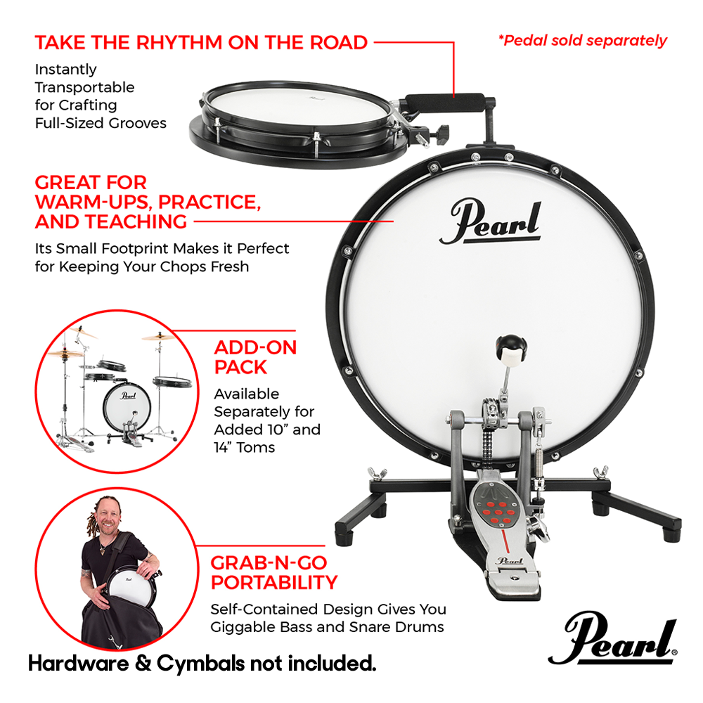 Pearl Compact Traveler Kit 18" kick & 10" snare PCTK-1810