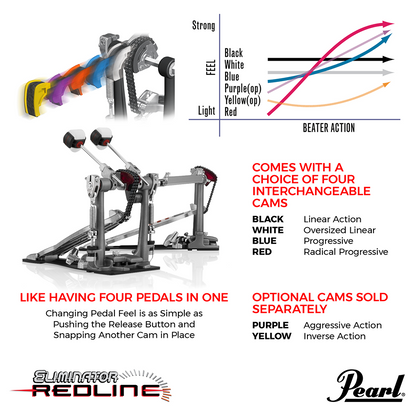 Pearl Eliminator REDLINE Double Pedal Chain drive with carrying case