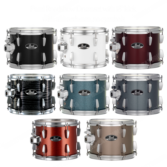 Pearl Drums Roadshow series complete 5 pc drumset with 18" kick drum with hardware and throne RS-585-B-C