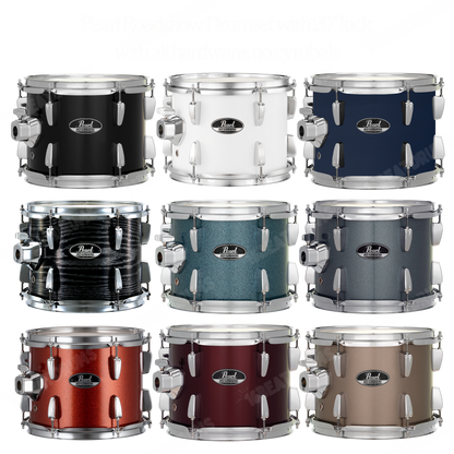 Pearl Drums Roadshow series complete 5 pc drumset with 20" kick drum with hardware and throne RS-505-B-C