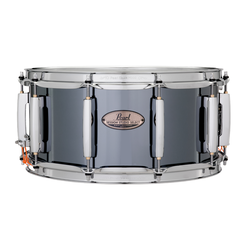 Pearl SESSION STUDIO SELECT series in Black Mirror Chrome, complete 5 piece shell set including matching snare drum