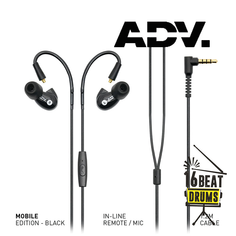 ADVANCED Model 3 MOBILE Earphones Black