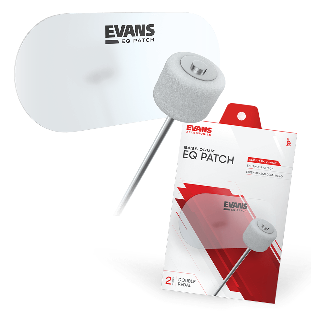 Evans Bass Patch Clear POLY BD PTCH 2PEDAL (contains 2 pc)