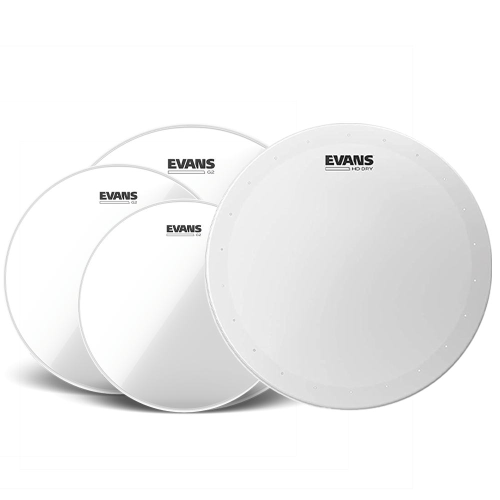 Evans G2 Clear FSN PACK + 14" HD DRY