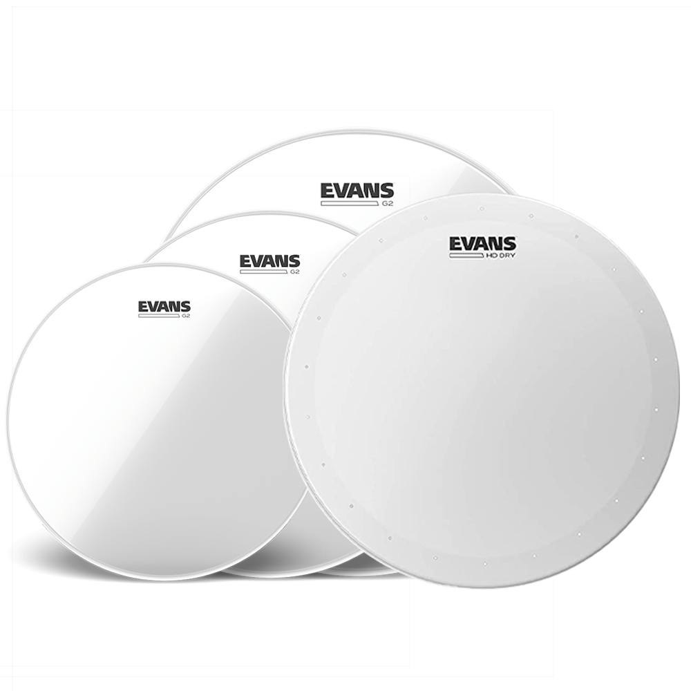 Evans G2 Clear STD PACK + 14" HD DRY
